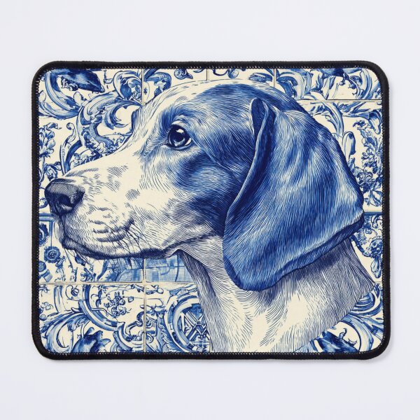 Item preview, Blue Dog in a Tile, Azulejos designed and sold by regiaart.