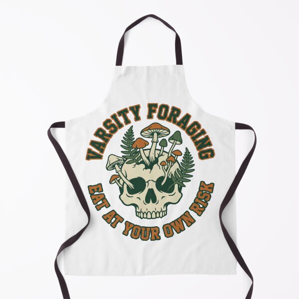 Item preview, Varsity Foraging - Eat At Your Own Risk Mushroom Skull designed and sold by SavinMercantile.