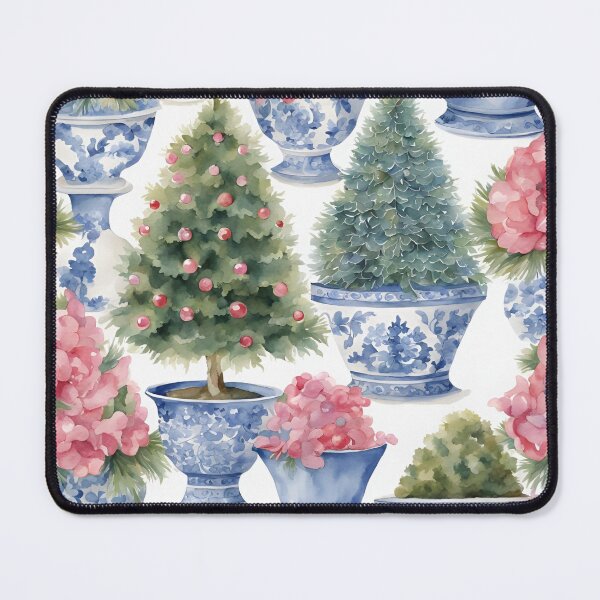 Item preview, Blush Floral Chinoiserie Christmas Tree Topiaries designed and sold by TheChinoiserie.