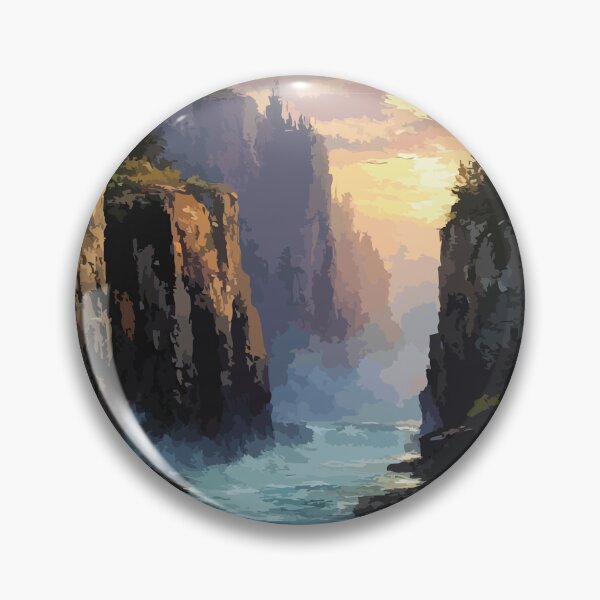 Item preview, Alexandra Falls Northwest Territories Retro Landscape Art designed and sold by TuncGK.