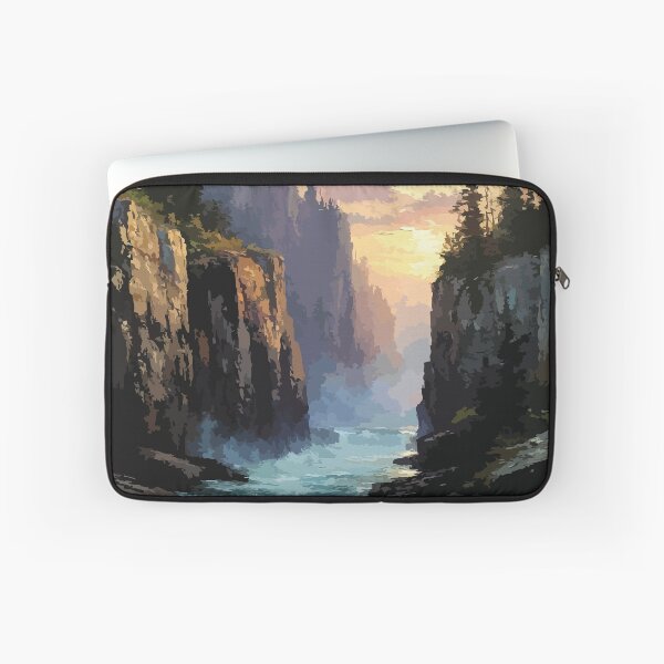 Item preview, Alexandra Falls Northwest Territories Retro Landscape Art designed and sold by TuncGK.