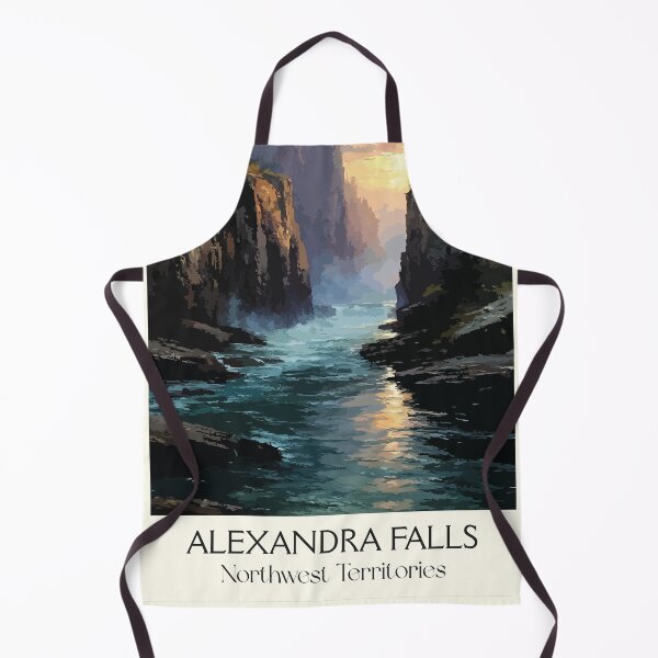 Item preview, Alexandra Falls Northwest Territories Retro Landscape Art designed and sold by TuncGK.