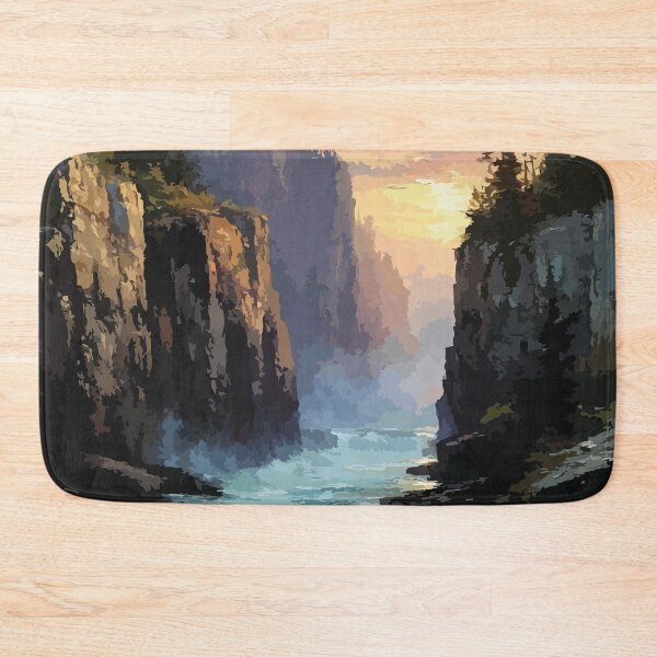 Item preview, Alexandra Falls Northwest Territories Retro Landscape Art designed and sold by TuncGK.