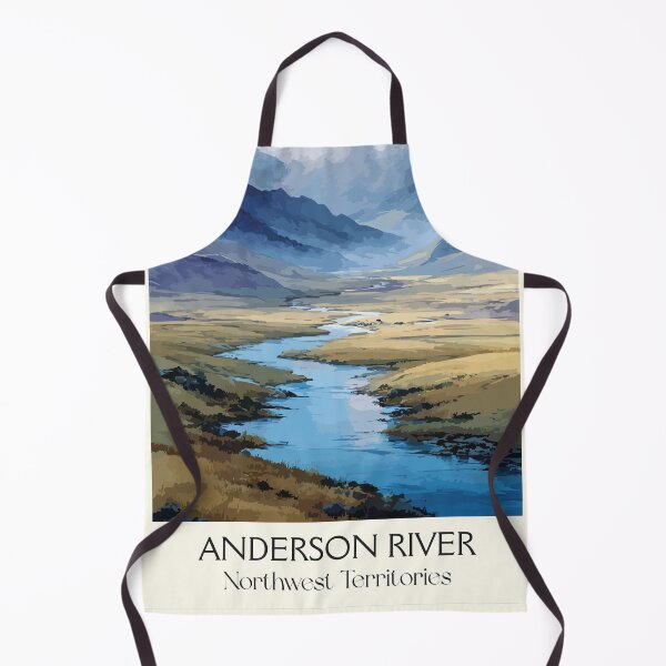 Item preview, Anderson River Northwest Territories Vintage Wilderness Art designed and sold by TuncGK.