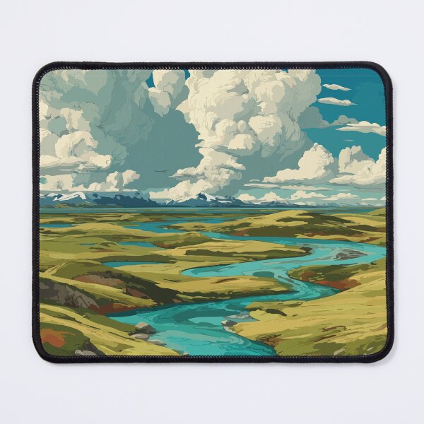 Item preview, Back River Northwest Territories Retro Arctic Landscape designed and sold by TuncGK.