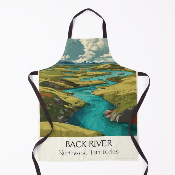 Item preview, Back River Northwest Territories Retro Arctic Landscape designed and sold by TuncGK.