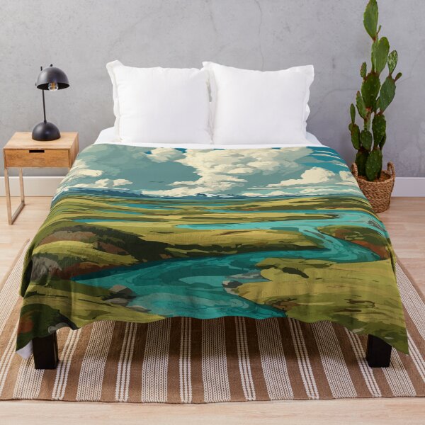 Item preview, Back River Northwest Territories Retro Arctic Landscape designed and sold by TuncGK.