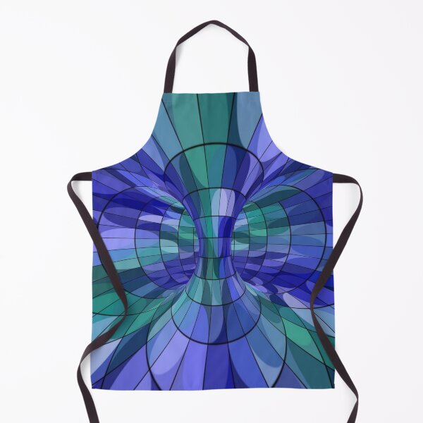 Item preview, Blue Green and Purple Geometric Abstract with Black Lines designed and sold by ArtByLeanie123.