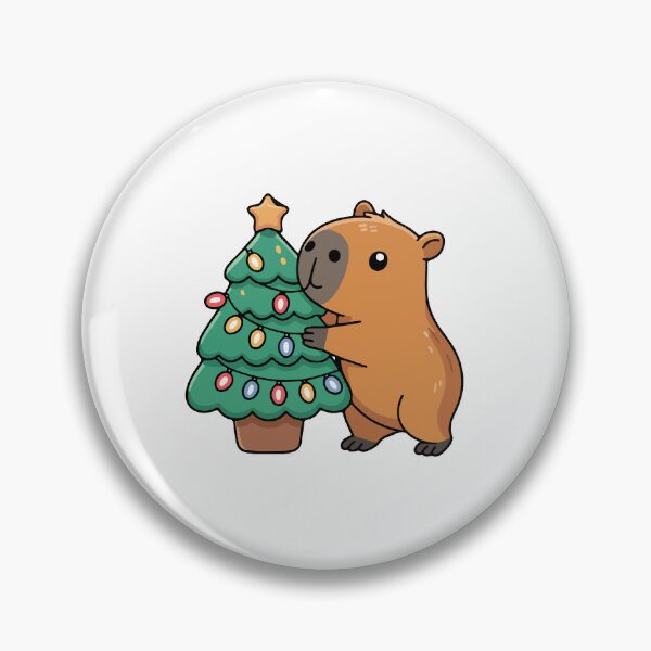 Item preview, Capybara Christmas Tree Hug designed and sold by Ashercapyco.
