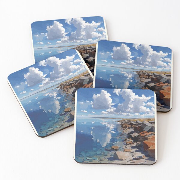 Item preview, Clark Lake Northwest Territories Retro Reflective Lake Art designed and sold by TuncGK.