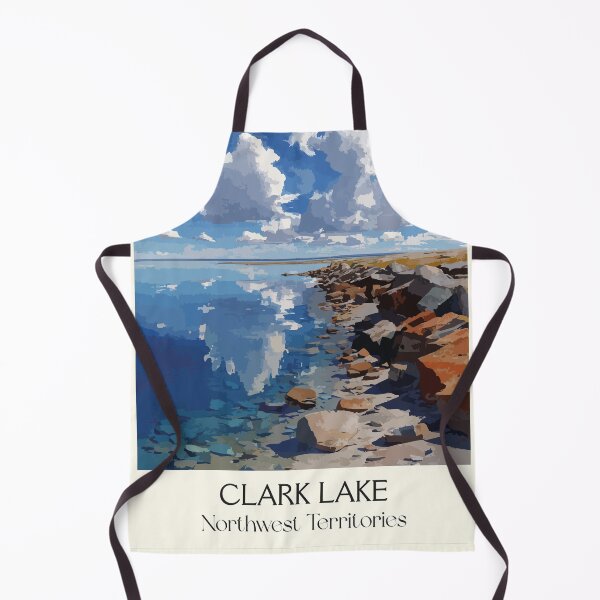 Item preview, Clark Lake Northwest Territories Retro Reflective Lake Art designed and sold by TuncGK.