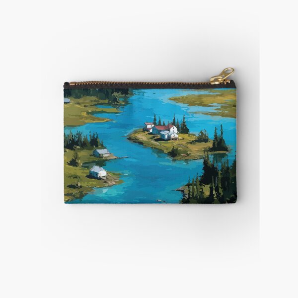 Item preview, Colville Lake Northwest Territories Retro Arctic Lake Artwork designed and sold by TuncGK.