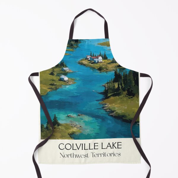 Item preview, Colville Lake Northwest Territories Retro Arctic Lake Artwork designed and sold by TuncGK.