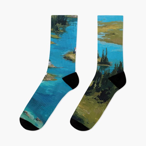 Item preview, Colville Lake Northwest Territories Retro Arctic Lake Artwork designed and sold by TuncGK.
