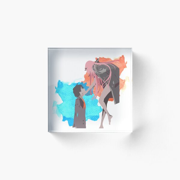 DARLING in the FRANXX Minimalist (Hiro and Zero Two) Acrylic Block
