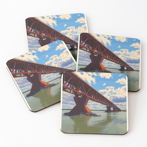 Item preview, Deh Cho Bridge Northwest Territories Retro River Crossing Art designed and sold by TuncGK.