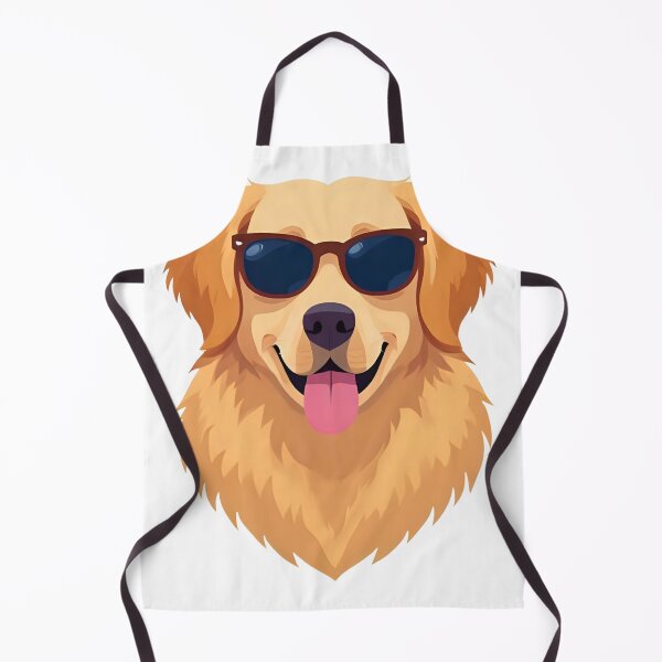 Item preview, Golden Retriever Dog Faces Design Happy Dog Smiling with Sunglasses Illustration designed and sold by bestggraphico.