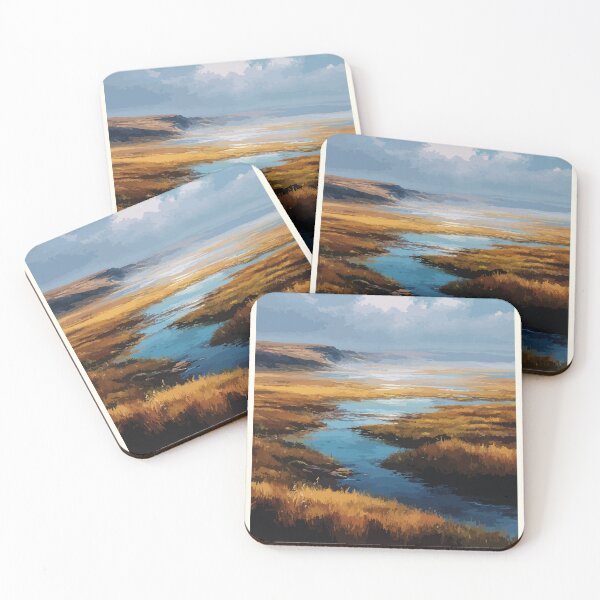 Item preview, Ennadai Lake Northwest Territories Retro Tundra Lake Art designed and sold by TuncGK.