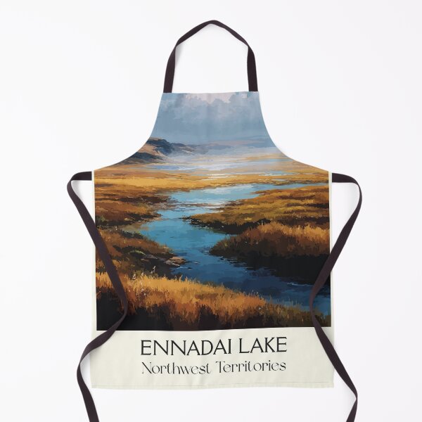 Item preview, Ennadai Lake Northwest Territories Retro Tundra Lake Art designed and sold by TuncGK.
