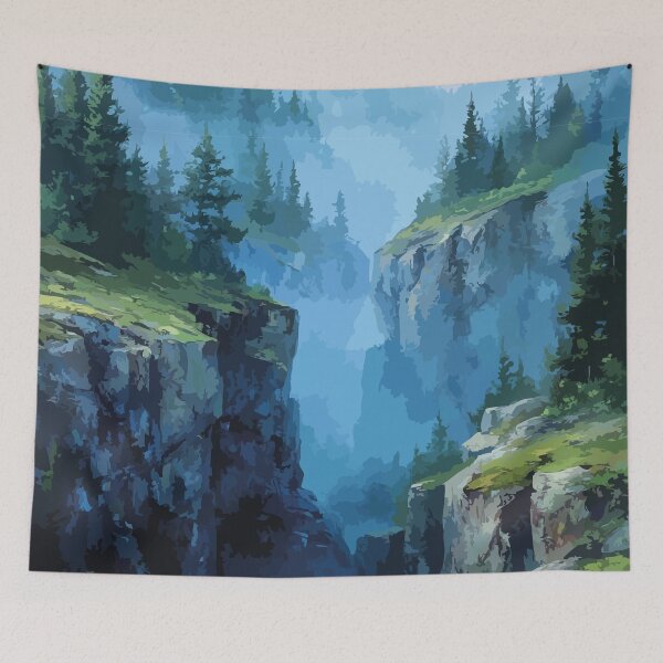 Item preview, Enterprises Northwest Territories Retro Forest Gorge Artwork designed and sold by TuncGK.