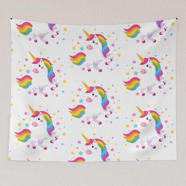 Item preview, Unicorn with Rainbow Stars Jumping Rainbow Unicorn Illustration designed and sold by bestggraphico.