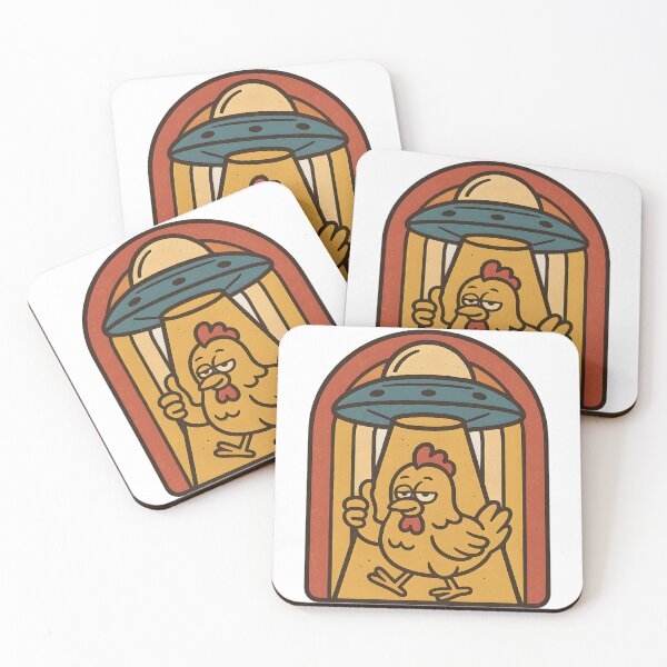 Item preview, Take Me, I Guess – Retro Chicken UFO designed and sold by KawaiiOrbit.