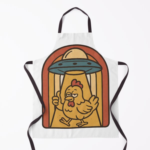 Item preview, Take Me, I Guess – Retro Chicken UFO designed and sold by KawaiiOrbit.