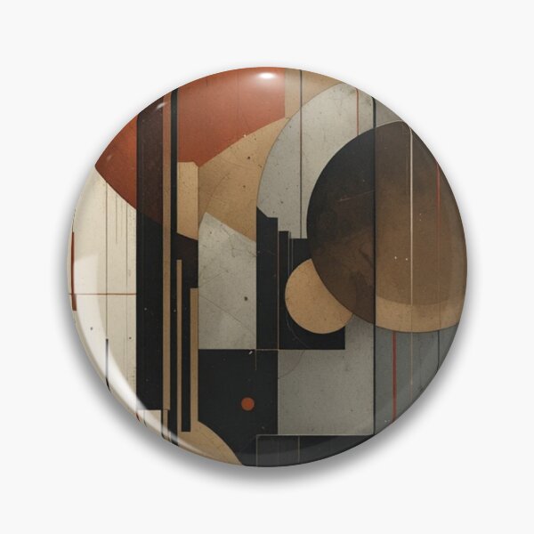Item preview, Bauhaus-Inspired Geometric Abstraction in Earthy Reds and Grays designed and sold by mrpuchleitner.