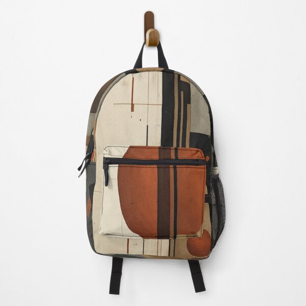 Item preview, Bauhaus-Inspired Geometric Abstraction in Earthy Reds and Grays designed and sold by mrpuchleitner.