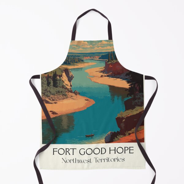 Item preview, Fort Good Hope Northwest Territories Retro Mackenzie River Art designed and sold by TuncGK.