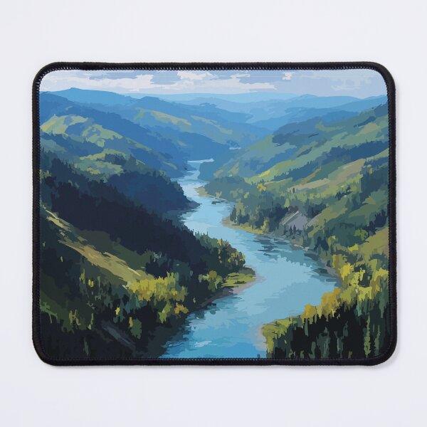 Item preview, Fort Liard Northwest Territories Retro Valley Landscape designed and sold by TuncGK.