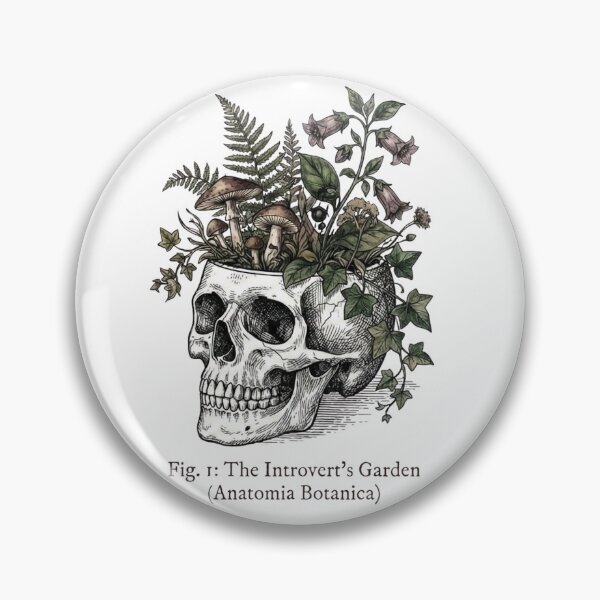 Item preview, The Introvert's Garden Anatomia Botanica Skull designed and sold by Nuvijo.