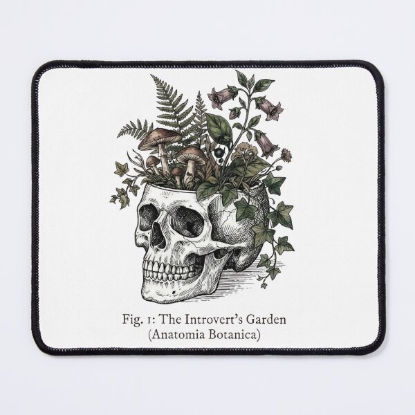 Item preview, The Introvert's Garden Anatomia Botanica Skull designed and sold by Nuvijo.
