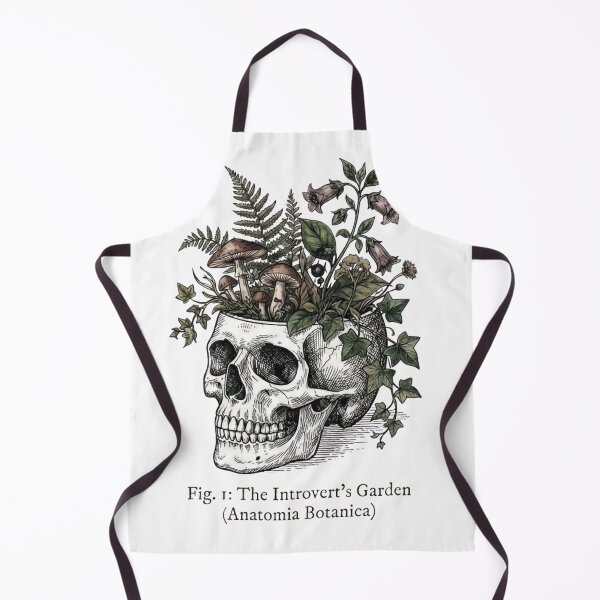 Item preview, The Introvert's Garden Anatomia Botanica Skull designed and sold by Nuvijo.