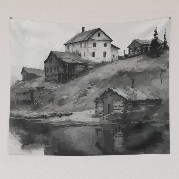 Item preview, Fort Simpson Northwest Territories Vintage Riverside Artwork designed and sold by TuncGK.