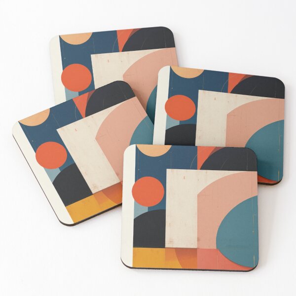 Item preview, Bauhaus Resonance: Pure Geometric Color Fields in Indigo, Vermilion and Warm Saffron designed and sold by mrpuchleitner.