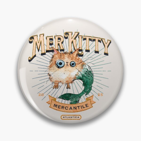 Item preview, Merkitty Mercantile - kitten mermaid design designed and sold by Luci Power.