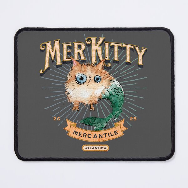 Item preview, Merkitty Mercantile - kitten mermaid design designed and sold by Luci Power.