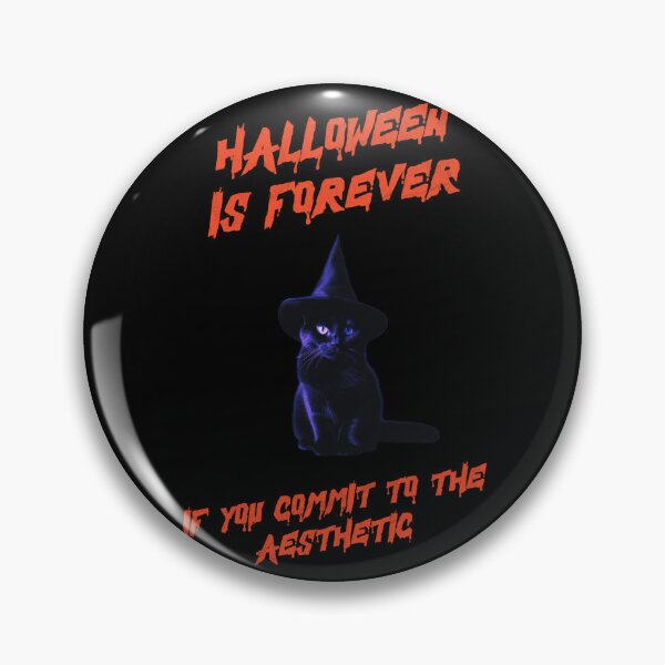 Aperçu de l'œuvre HALLOWEEN EST ÉTERNEL Art de sorcière au chat noir | Citation esthétique effrayante créée et vendue par Thorn & Ember.
