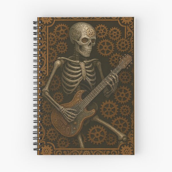 Item preview, Framed Death Metal Gearhead Guitarist - Steampunk Day of the Dead designed and sold by T4Texas.