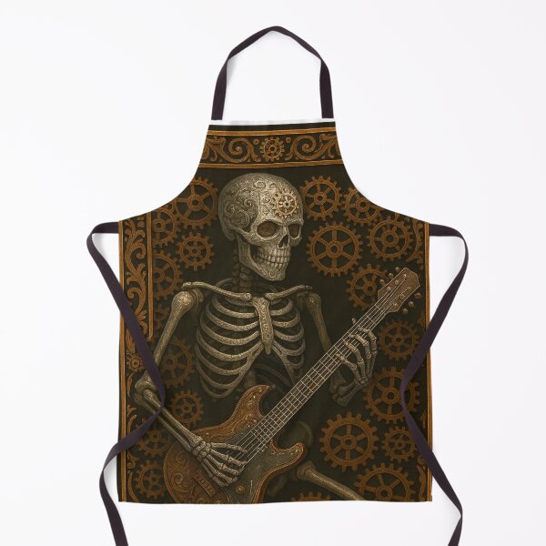 Item preview, Framed Death Metal Gearhead Guitarist - Steampunk Day of the Dead designed and sold by T4Texas.