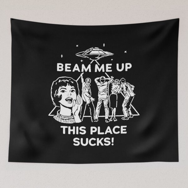 Item preview, Beam Me Up – This Place Sucks! Funny Sci-Fi Apparel & Home Décor Gift designed and sold by Compass and a Camera.