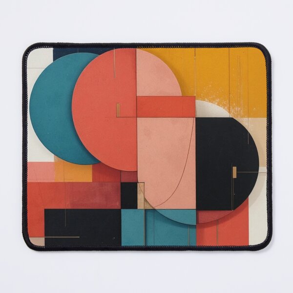 Item preview, Bauhaus Radiance: Non-Figurative Color Geometry in Sapphire, Alizarin and Sunlit Ochre designed and sold by mrpuchleitner.