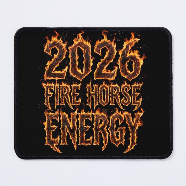 Item preview, 2026 Fire Horse Energy - Heavy Metal Flame Text designed and sold by SavinMercantile.
