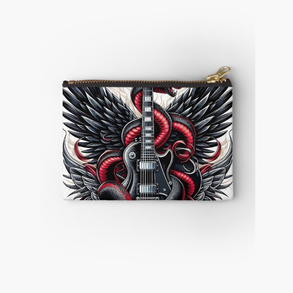Item preview, Winged Serpent Metal Guitar Art – Gothic Rock Snake Design designed and sold by MED-AFDS.