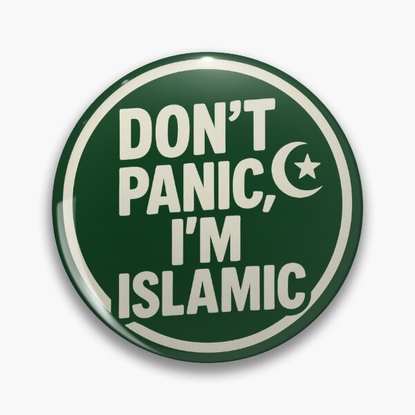 Item preview, Don’t Panic, I’m Islamic – Crescent & Star Design designed and sold by The Murcian Path.