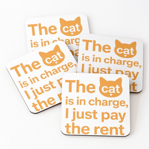 Item preview, The cat is in charge, I just pay the rent designed and sold by delff-art.