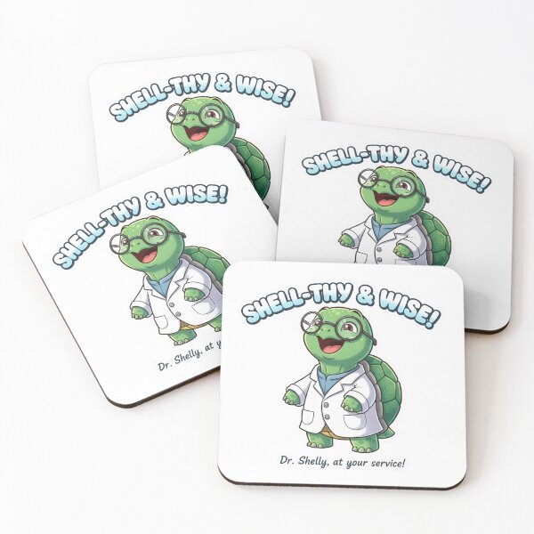 Item preview, Cute Doctor Turtle Cartoon | "Shell Thy and Wise" Medical Pun Graphic designed and sold by ToonyTeez.