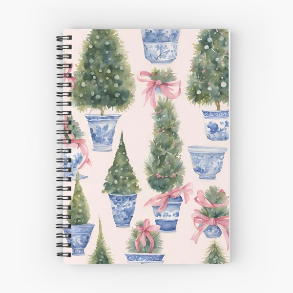 Item preview, Coquette Pink Chinoiserie Christmas Topiary Garden designed and sold by TheChinoiserie.