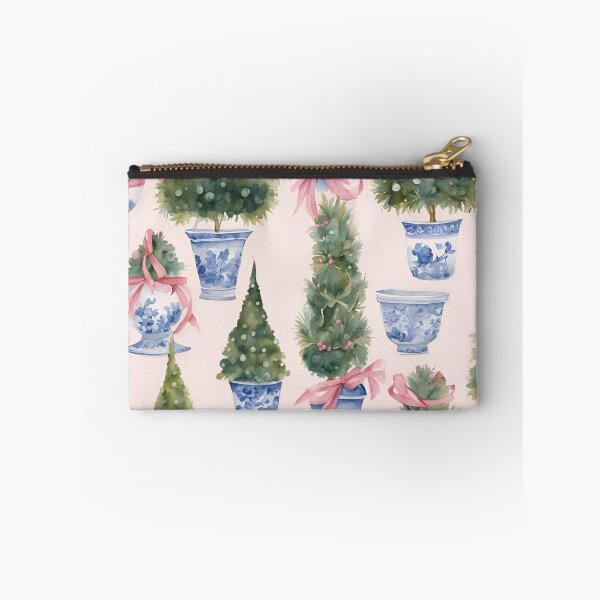 Item preview, Coquette Pink Chinoiserie Christmas Topiary Garden designed and sold by TheChinoiserie.